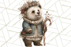 Muted Woodland Winter Animals PNG, Watercolor Forest Clipart Product Image 4