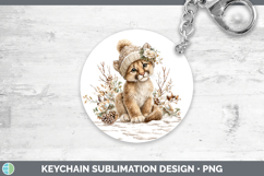 GorgeousWoodland Winter Knit Hat Keychain design.