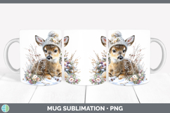 GorgeousWoodland Winter Knit Hat Mug Wrap design.