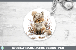 GorgeousWoodland Winter Knit Hat Keychain design.