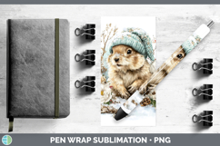 GorgeousWoodland Winter Knit Hat Pen Wrap design.