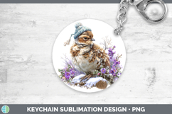 GorgeousWoodland Winter Knit Hat Keychain design.