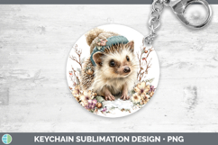 GorgeousWoodland Winter Knit Hat Keychain design.