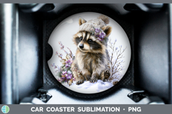 GorgeousWoodland Winter Knit Hat Car Coaster design.