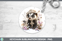 GorgeousWoodland Winter Knit Hat Keychain design.