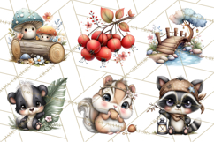 Woodland Clipart, Forest Animals, Fairy Tale Clipart Png Product Image 9