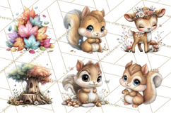 Woodland Clipart, Forest Animals, Fairy Tale Clipart Png Product Image 3