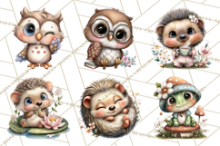 Woodland Clipart, Forest Animals, Fairy Tale Clipart Png Product Image 7