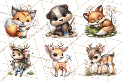 Woodland Clipart, Forest Animals, Fairy Tale Clipart Png Product Image 2