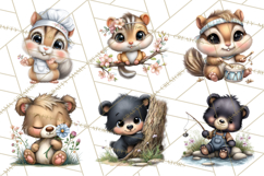 Woodland Clipart, Forest Animals, Fairy Tale Clipart Png Product Image 4