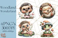 Woodland Clipart, Forest Animals, Fairy Tale Clipart Png Product Image 1