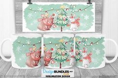 Sublimation Mug Wrap 11 & 15 oz Woodland Animals Decorating Product Image 1