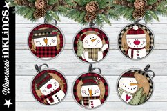 Woodland Plaid Snowman Ornaments Product Image 1