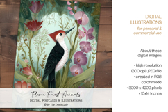 Forest Flower Animals Postcard Set Product Image 4