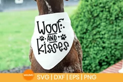 Woof and kisses | Dog Valentine svg quote Product Image 2