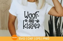 Woof and kisses | Dog Valentine svg quote Product Image 3