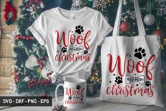 Woof You a Merry Christmas - Christmas Dog SVG Design Product Image 1