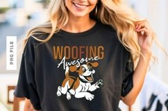 Woofing Awesome T shirt Design