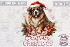Christmas Sublimation Quote Design PNG Woofy Christmas Product Image 1