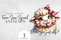Funny Farm Animal Tongue out, Sublimation PNG. Product Image 1