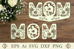 Decorative letters of the word MAMA and Toppers Product Image 1