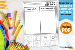 Beginning Sound Sort: Letter M Product Image 1