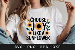 Choose Joy Sunflower Inspirational SVG PNG Product Image 1