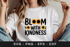 Bloom with Kindness Sunflower SVG PNG Product Image 1