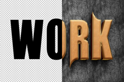 Work 3D editable text effect Product Image 2