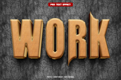 Work 3D editable text effect Product Image 1
