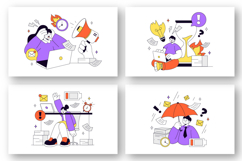 10 Work Burnout Illustration Product Image 3