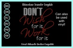 Dont Wish Work for it Rhinestone Shirt Template - Boss Lady Product Image 1
