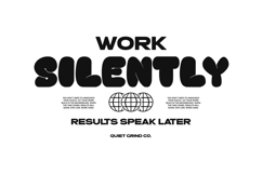 Work Silently Typography Quotes T-shirt Design Product Image 1