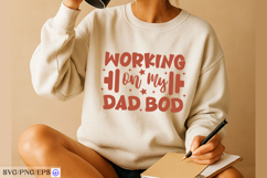 Funny Working On My Dad Bod Father's Day SVG PNG Product Image 4