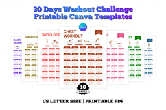Printable 30 Day Workout Challenge Bundle Product Image 2