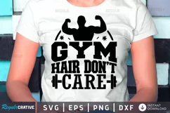 Gym hair don't care SVG, Workout SVG Design Product Image 1