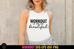 Workout Is the New Beautiful I Workout Shirts SVG I Fitness Product Image 1