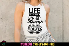 Life has its Ups and Down I Workout Shirts SVG I Fitness SVG Product Image 1