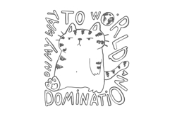 Funny Cat Print SVG, PNG Product Image 1