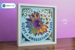 Accept, Understand and Love 3D Layered Papercut Product Image 2