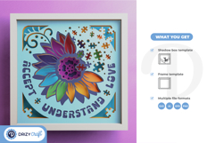 Accept, Understand and Love 3D Layered Papercut Product Image 3