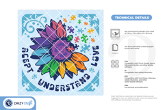 Accept, Understand and Love 3D Layered Papercut Product Image 4