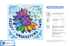 Accept, Understand and Love 3D Layered Papercut Product Image 4
