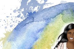 Dark Skin | Girl On A Bicycle| Woman Sublimation Product Image 3
