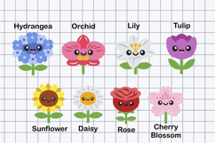 Garden Flowers Kawaii 3D SVG Product Image 2