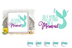 Be a Mermaid Inspirational Sign SVG Product Image 1