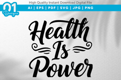 Health Is Power SVG File Product Image 1