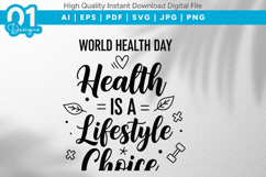 Health Is A Lifestyle Choice SVG Product Image 1