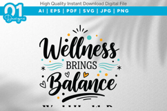 Wellness Brings Balance SVG Product Image 1