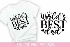 World&#039;s best dad SVG - Father&#039;s Day SVG Design Product Image 1